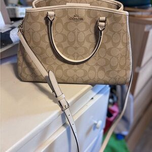 Coach Beige Signature Satchel